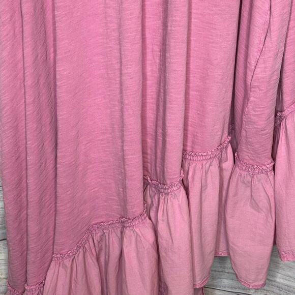 Daily Ritual Anthropologie Sleeveless Tank Ruffle Blossom Pink Dress Size 2X - Picture 8 of 12